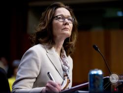 Gina Haspel, President Donald Trump's pick to lead the Central Intelligence Agency, pauses while testifying at her confirmation hearing before the Senate Intelligence Committee, on Capitol Hill, Wednesday, May 9, 2018, in Washington. (AP Photo/Andrew Harnik)