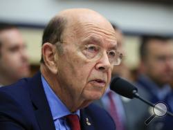 FILE - In this June 22, 2018, file photo, Commerce Secretary Wilbur Ross, testifies on Capitol Hill in Washington. Ross, one of the richest people in President Donald Trump’s Cabinet, is questioning why furloughed federal workers are reluctant to take out loans to get through the government shutdown. (AP Photo/Manuel Balce Ceneta, File)