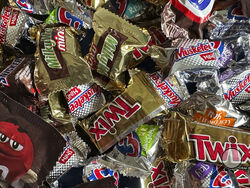 An assortment of Halloween candy is shown in this photo taken on Friday, Oct. 27, 2023 in New York. For the second year in a row, U.S. shoppers are seeing double-digit inflation in the candy aisle. (AP Photo/Peter Morgan)