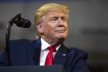 President Donald Trump speaks during a campaign rally at the CenturyLink Center, Thursday, Nov. 14, 2019, in Bossier City, La. (AP Photo/ Evan Vucci)