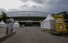 Outside view of the Ernst Happel stadium in Vienna on Thursday, Aug.8, 2024. Organizers of three Taylor Swift concerts in the stadium in Vienna this week called them off on Wednesday after officials announced arrests over an apparent plot to launch an attack on an event in the Vienna area such as the concerts. (AP Photo/Heinz-Peter Bader)