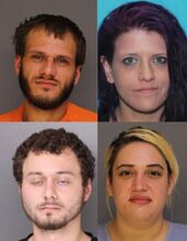 Police have charged these for people in connection with thefts from cars in the Berwick area. Clockwise from top left, Robert Longenberger Jr., Carissa Beck, Ashley Renee Lopez-Lopez and Jared Allen Lewis. (Berwick Police Department)