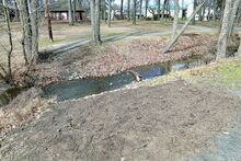 The town of Bloomsburg removed a bridge which use to cross Kinney Run in Bloomsburg Town Park. 