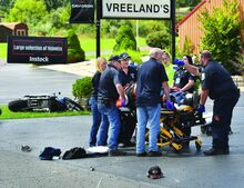 One person was killed and a second injured when their motorcycle was struck from behind on Route 11 in front of Vreeland’s in Montour Township Tuesday afternoon. 