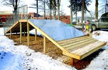 Paul DuMond wraps up work on the new Wide Slide at Benton Park