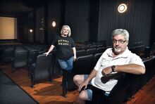 John Theillon, who recently became executive director of the Berwick Theater and Center for Community Arts, is shown with House Manager Michele Culver. 