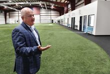 Central Columbia Superintendent Jeff Groshek stands in the new Blue Jay Academy on Tuesday afternoon while talking about the work the district did to the facility, which now focuses on non-traditional learners.