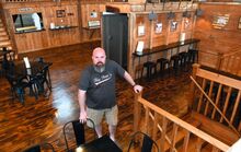 Dan Bosworth, operator of Big Dan’s BBQ, stands inside his new restaurant at Rohrbach’s Farm Market.