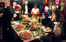 Guests take their pick from foods featured in “Downton Abbey” and made from cookbooks inspired by the PBS television series during Saturday’s gala at the Jackson Mansion in Berwick.